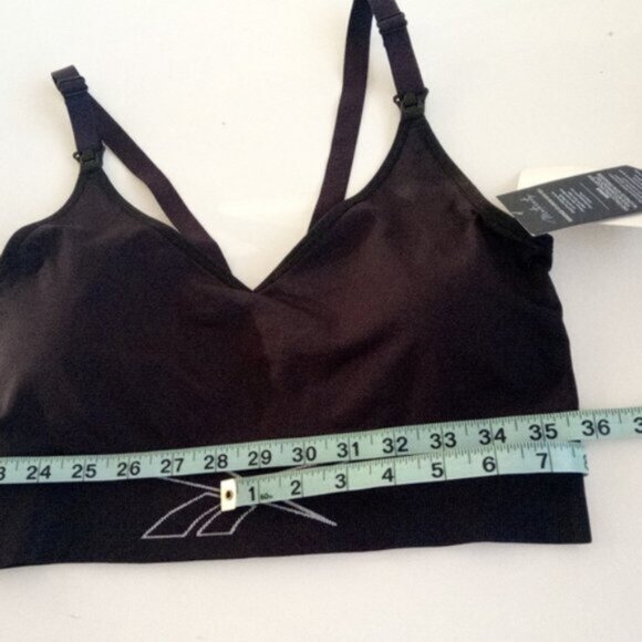 Reebok Studio Maternity Nursing Sports Bra Removable Pads Black Size L - Picture 6 of 14